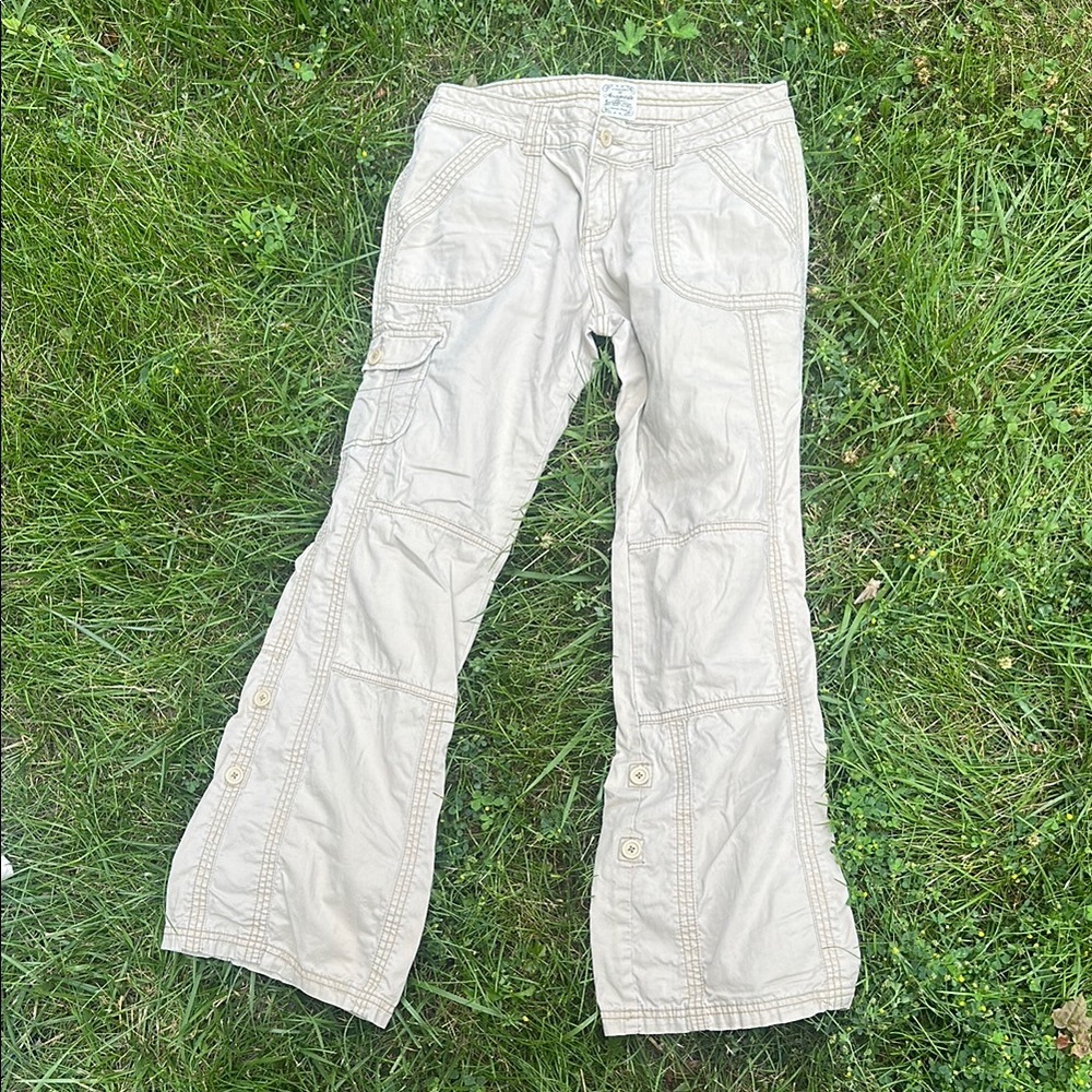 Aeropostale Cream Flare Pants
